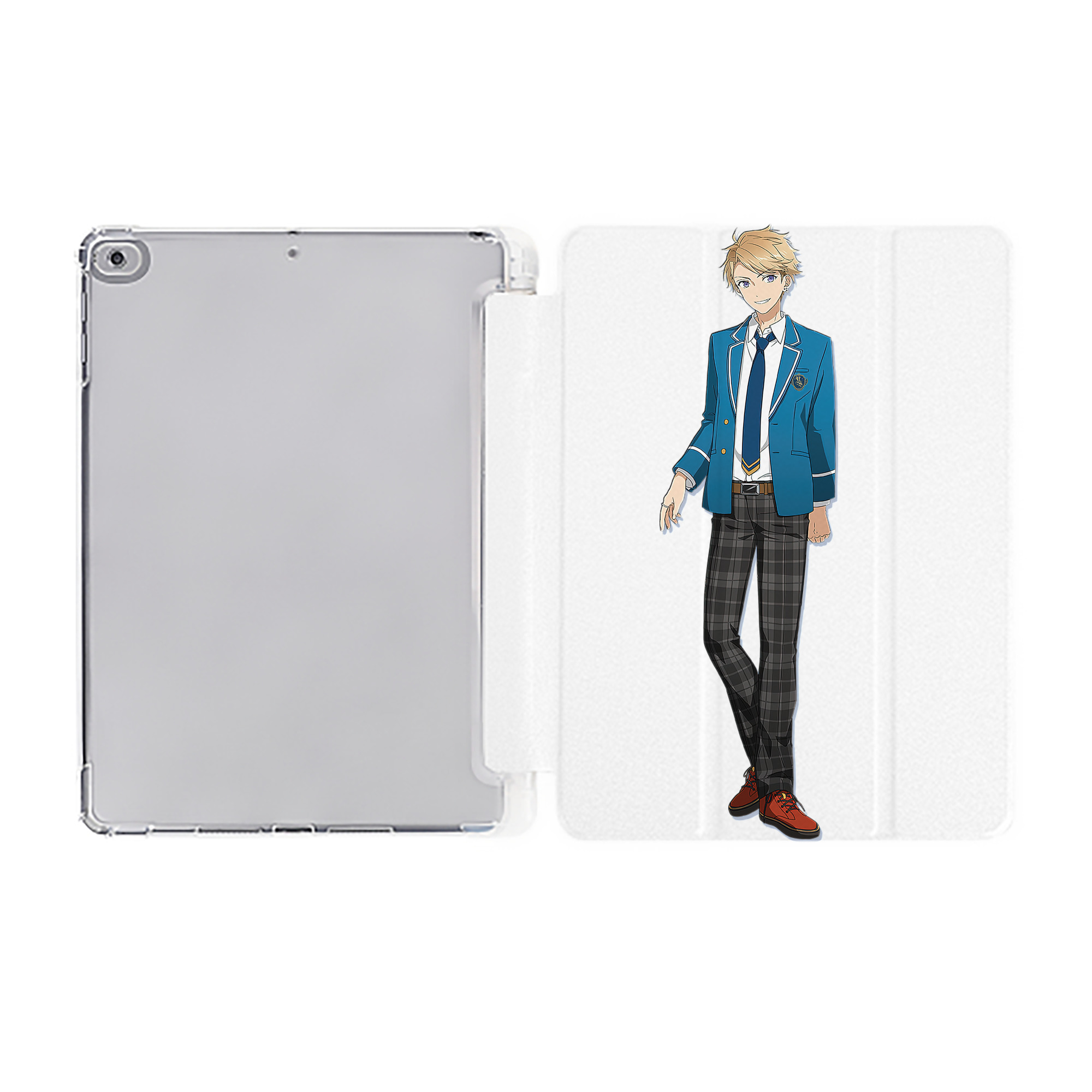 （画像用） あんさんぶるスターズ! Ensemble Stars IPad ケース ペン収納付き 三つ折りスタンド PUレザー×シリコン 対応機種9.5/10.5/10.9インチ